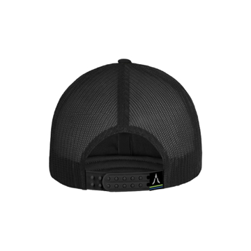 Black/Green Spire Hat Front Image on white background