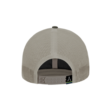 Tan Patch Hat Front Image on white background