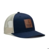 Blue/Tan Hat Right View Product Image on white background