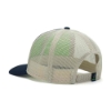 Blue/Tan Hat Back View Product Image on white background